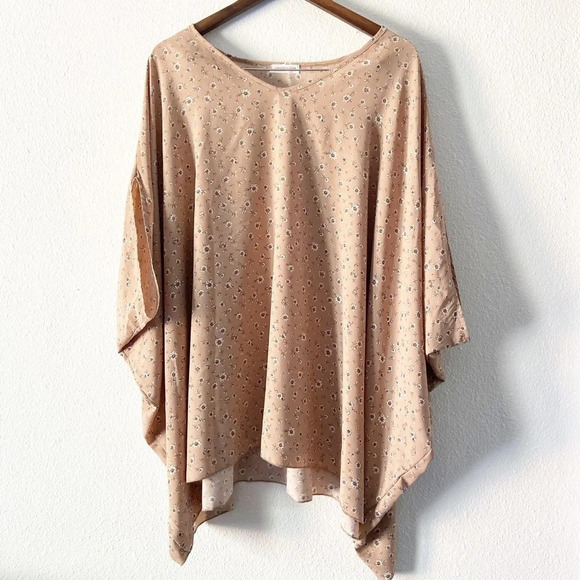 Chic Soul Bohemian Floral Relaxed Tapered Blouse 3X Plus Size Feminine Boho - Picture 1 of 10